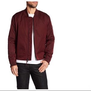 Vince Men's Oxblood Red Utility Bomber Jacket